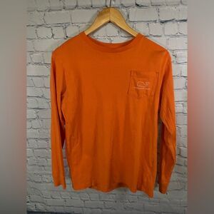 Vineyard Vines Melon Classic Whale Nautical Preppy Coastal Long Sleeve Youth L